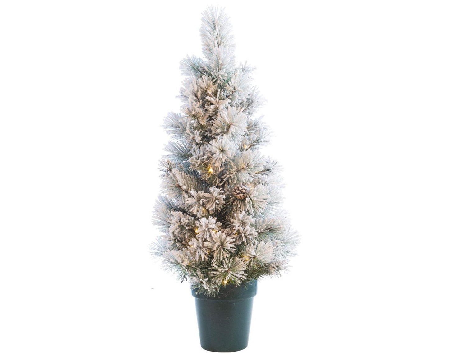 Sapin de Noël Everlands + pot à neige 120cm 80l extérieur