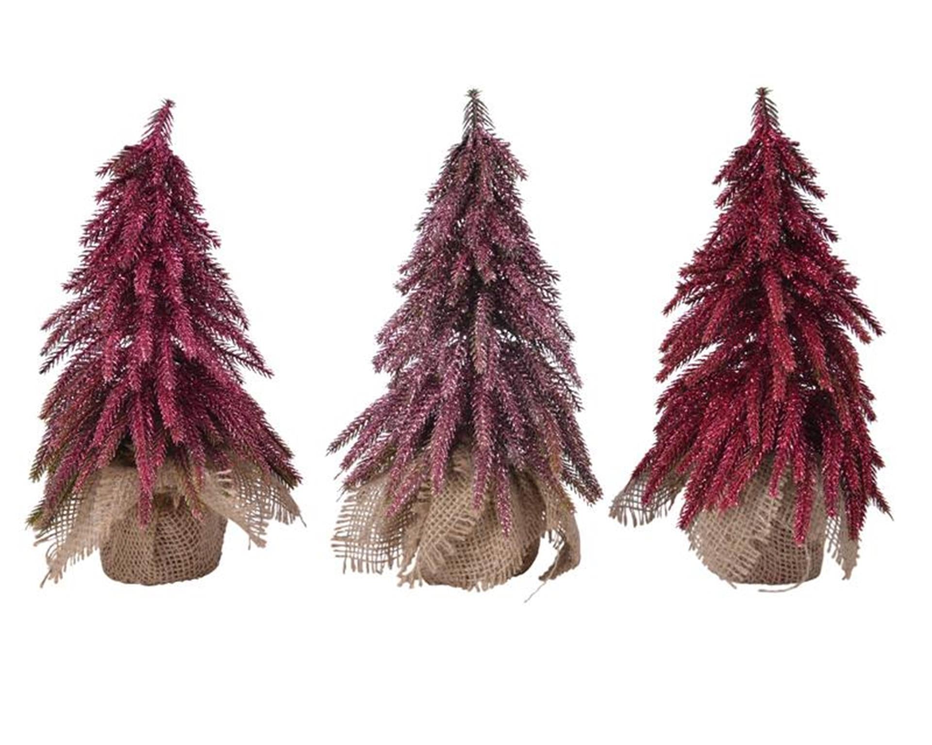 Decoris mini sapin de Noël rose 3ass 20cm