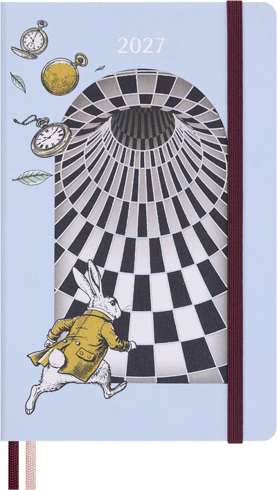 Agenda Moleskine 12 mois - 2027 - Alice au pays des merveilles - quotidien - grand - lapin blanc