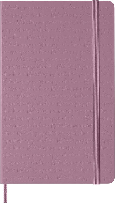 Grand carnet Moleskine - couverture rigide - ligné - rose majestueux