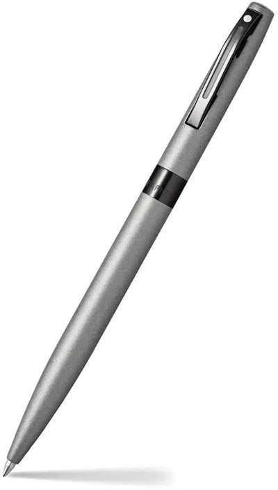 Stylo bille Sheaffer rappel e9019 - laque gris mat revêtement pvd noir - sf-e2901951