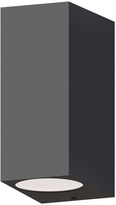 Applique Calex up downlight bergamo - 2x gu10 - ip54 résistant à l'eau et à la poussière - convient pour l'intérieur et l'extérieur - installation facile - rectangle - anthracite