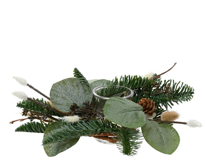 Photophore Decoris avec verdure de Noël
