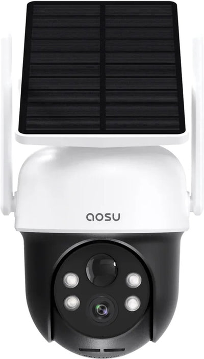 Aosu solarcam d1 classic - caméra de sécurité - image 2k - audio bidirectionnel - vue 360° suivi AI