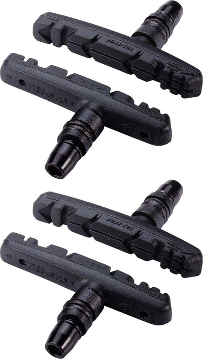 Bbb cycling plaquettes de frein de vélo - tristop - frein sur jante - pour vélo de ville VTT - compatible shimano - plaquettes de frein v-brake - noir - bbs-16