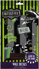 Autocollants muraux phosphorescents Paladone Beetlejuice – Lot de 50 autocollants sous licence officielle, décoration de salle d'horreur rétro –
