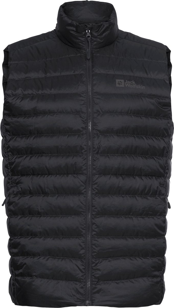 Jack wolfskin pilvi down vest m rds chauffe-corps d'extérieur pour hommes-noir