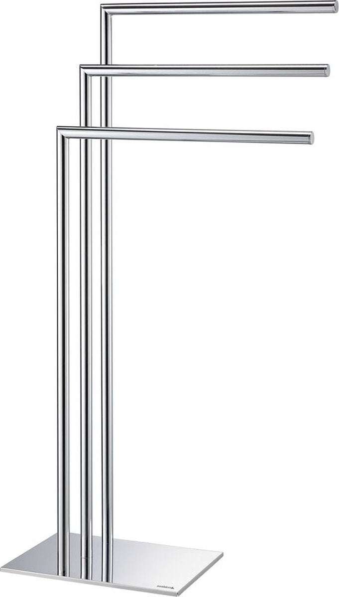 Tube Sealskin - porte-serviettes à 3 bras sur pied - adapté pour 3 serviettes - chrome