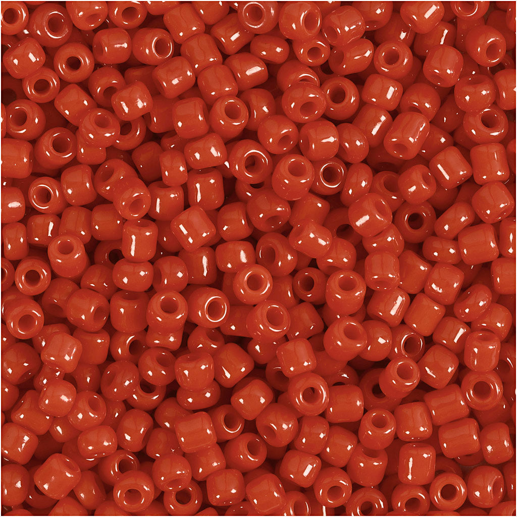 Perles de rocaille Creativ Company, d 3 mm, taille 8 0, taille du trou 0,6-1,0 mm, rouge foncé, 25 g 1 boîte