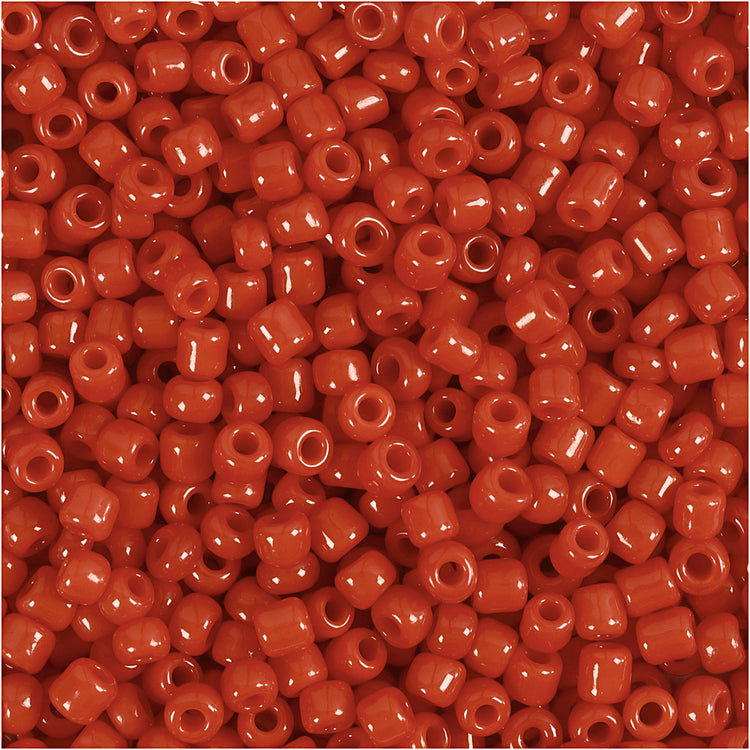 Perles de rocaille Creativ Company, d 3 mm, taille 8 0, taille du trou 0,6-1,0 mm, rouge foncé, 25 g 1 boîte