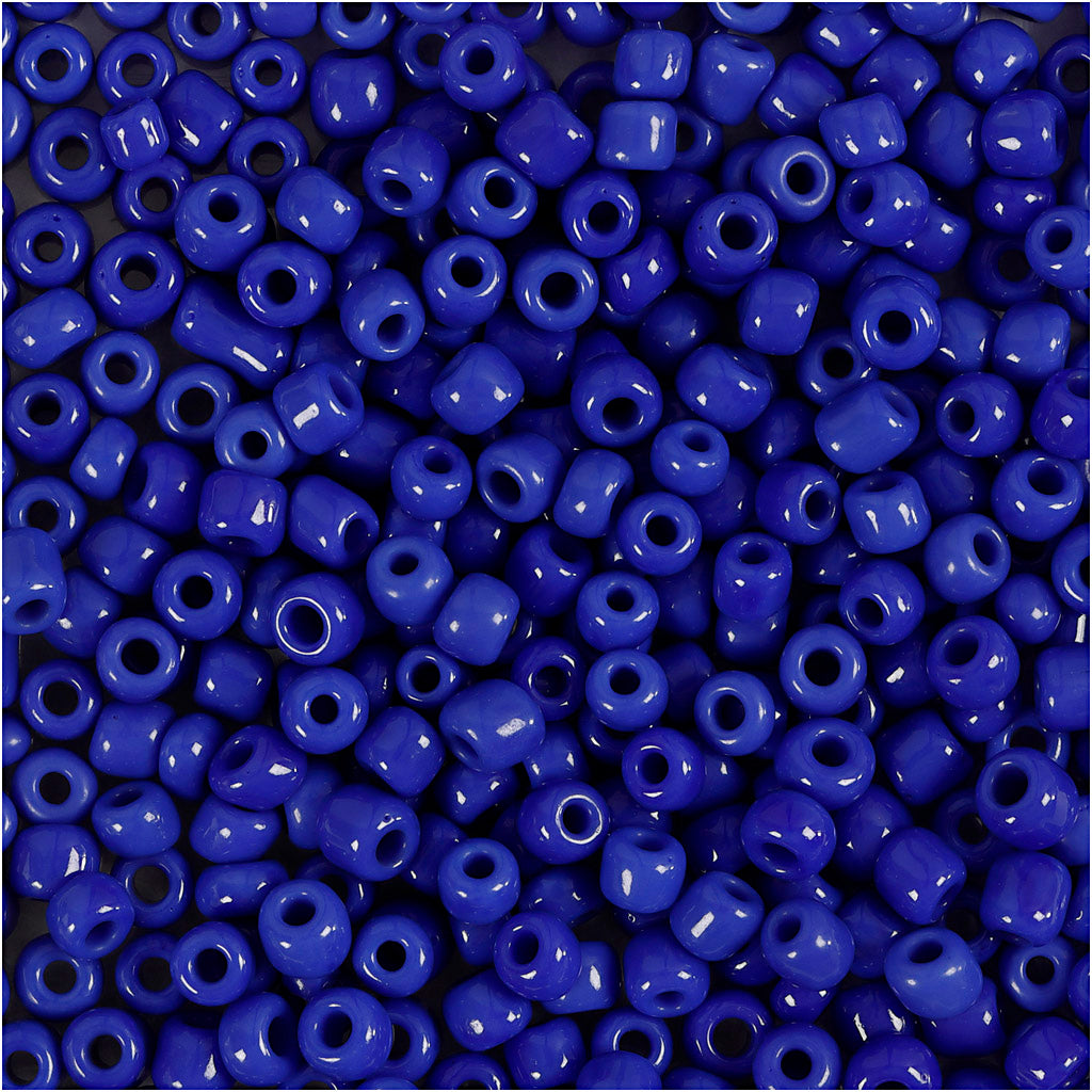 Perles de rocaille Creativ Company, d 3 mm, taille 8 0, taille du trou 0,6-1,0 mm, bleues, 25 g 1 boîte