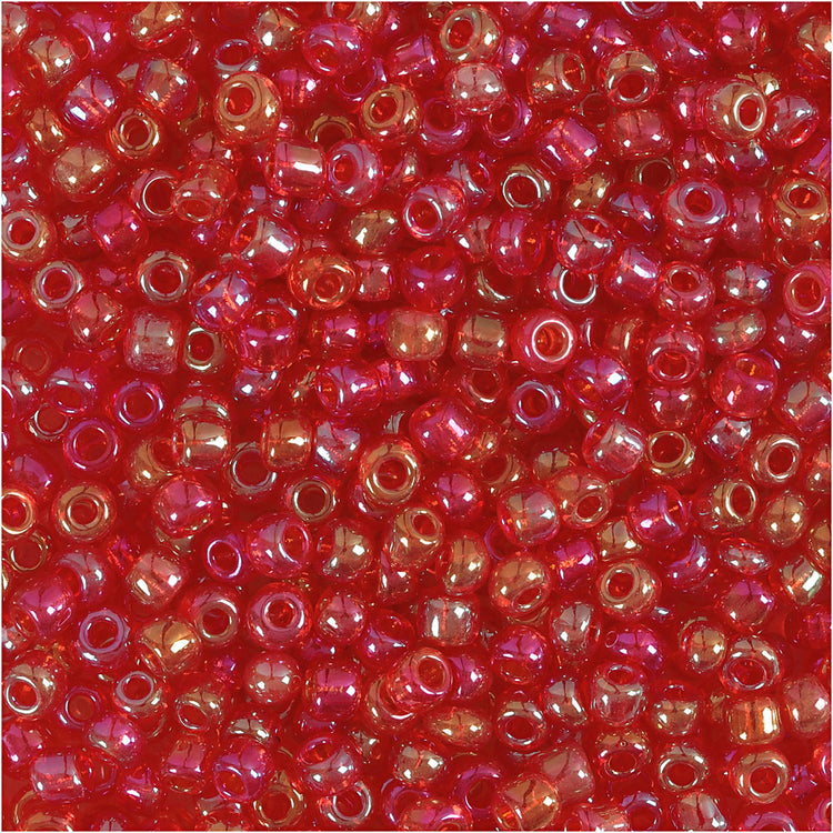 Perles de rocaille Creativ company, d 3 mm, taille 8 0, taille du trou 0,6-1,0 mm, brillant cerise, 25 gr 1 boîte