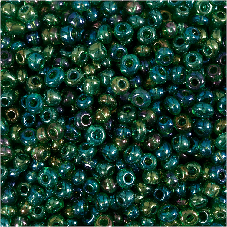 Perles de rocaille Creativ company, d 3 mm, taille 8 0, taille du trou 0,6-1,0 mm, vert brillant, 25 gr 1 boîte