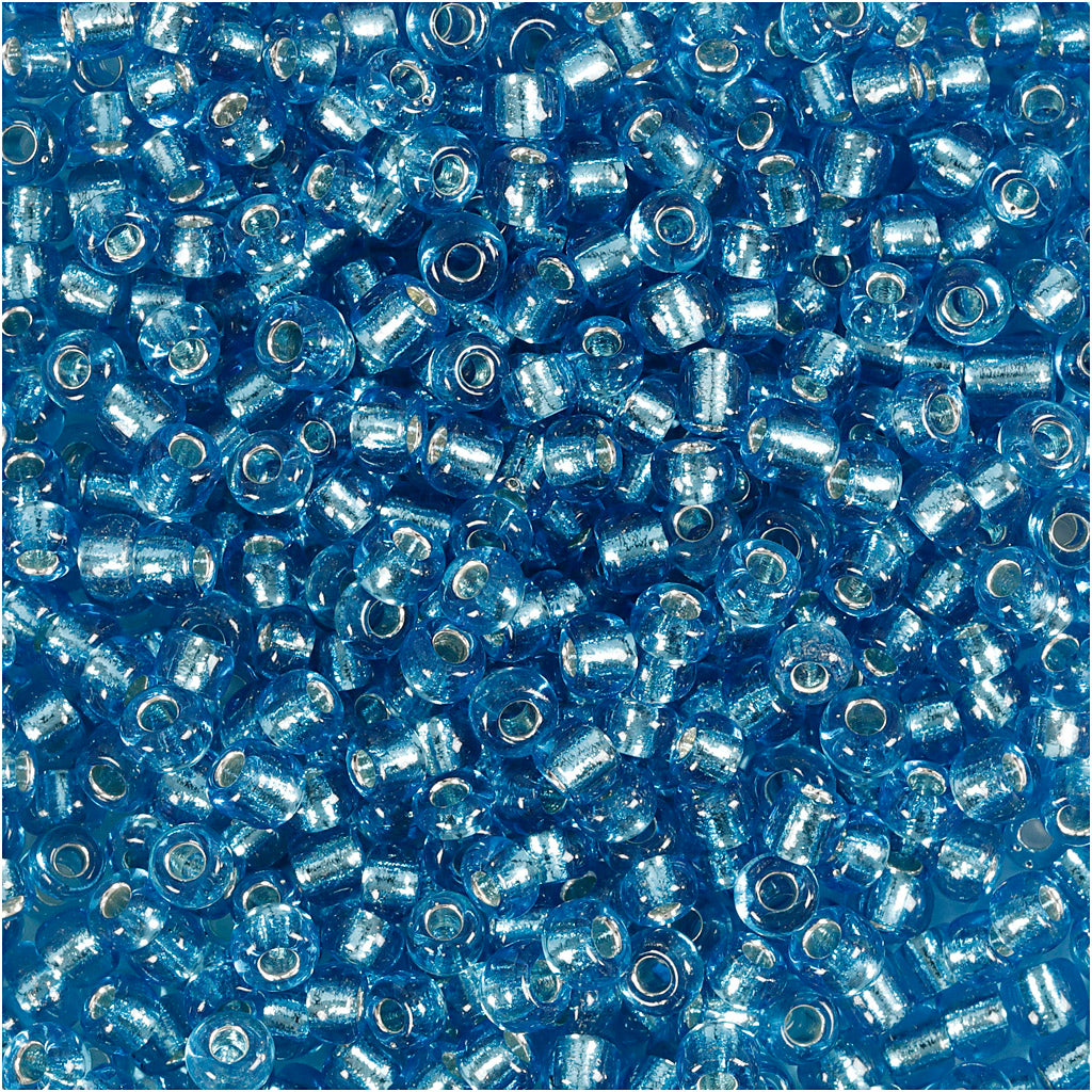 Perles de rocaille Creativ Company, d 3 mm, taille 8 0, taille du trou 0,6-1,0 mm, turquoise clair, 25 g 1 boîte