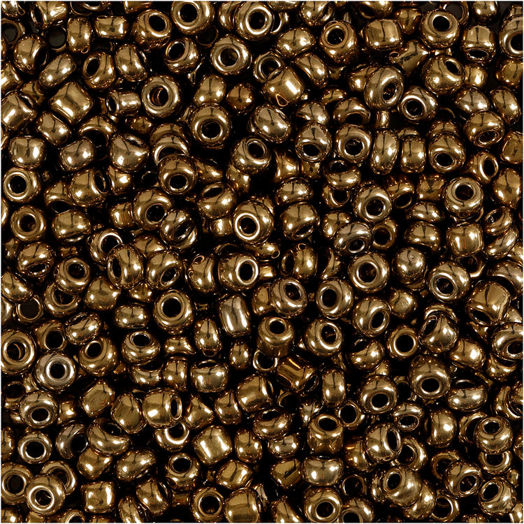 Perles de rocaille Creativ company, d 3 mm, taille 8 0, diamètre du trou 0,6-1,0 mm, bronze, 25 gr 1 boîte