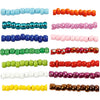 Perles de rocaille Creativ Company, d 3 mm, taille 8 0, taille du trou 0,6-1,0 mm, différentes couleurs, 14x25 g 1 boîte