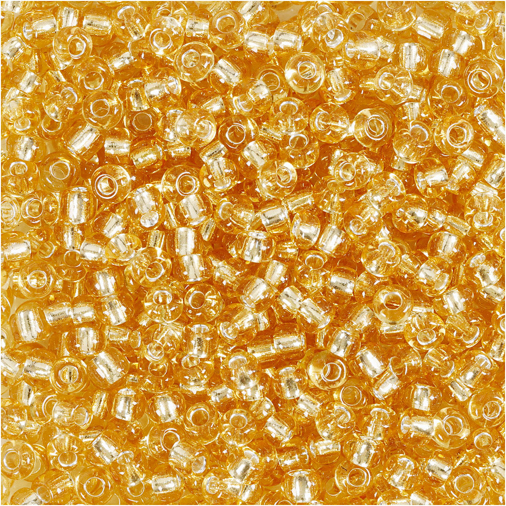 Perles de rocaille Creativ company, d 3 mm, taille 8 0, diamètre du trou 0,6-1,0 mm, or, 25 gr 1 boîte
