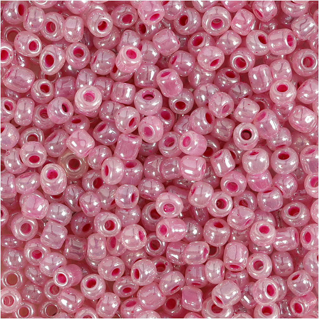 Perles de rocaille Creativ Company, d 3 mm, taille 8 0, taille du trou 0,6-1,0 mm, rose, 25 g 1 boîte