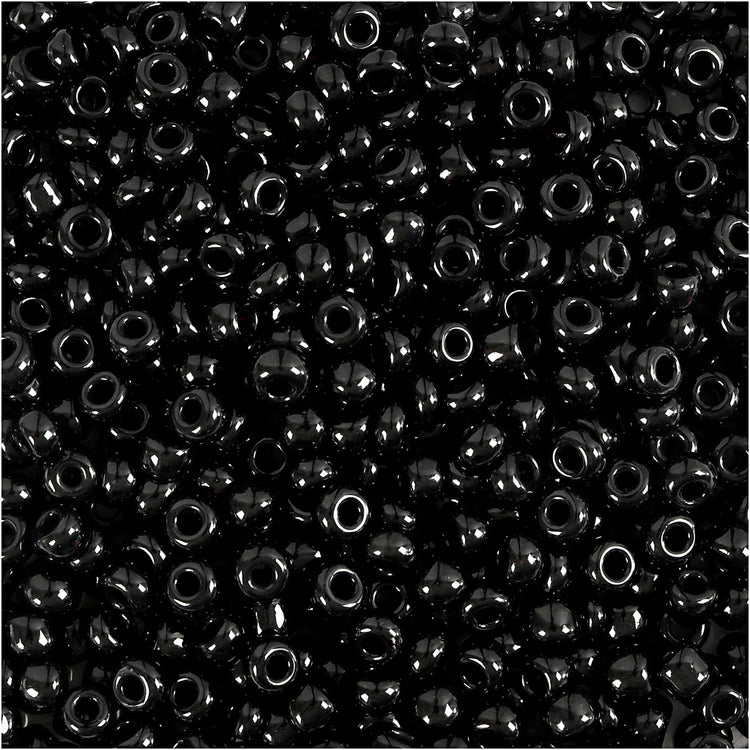 Perles de rocaille Creativ Company, d 3 mm, taille 8 0, taille du trou 0,6-1,0 mm, noires, 25 g 1 boîte