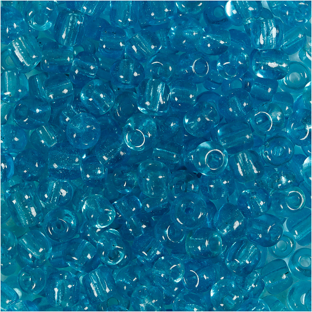 Perles de rocaille Creativ Company, d 4 mm, taille 6 0, diamètre du trou 0,9-1,2 mm, turquoise clair, 25 g 1 boîte