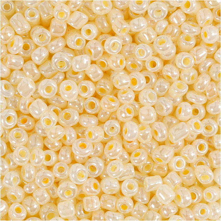 Perles de rocaille Creativ Company, d 3 mm, taille 8 0, taille du trou 0,6-1,0 mm, ivoire, 25 g 1 boîte