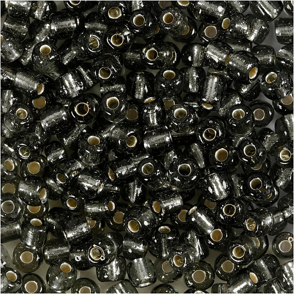 Perles de rocaille Creativ company, d 4 mm, taille 6 0, diamètre du trou 0,9-1,2 mm, gris vif, 25 gr 1 boîte