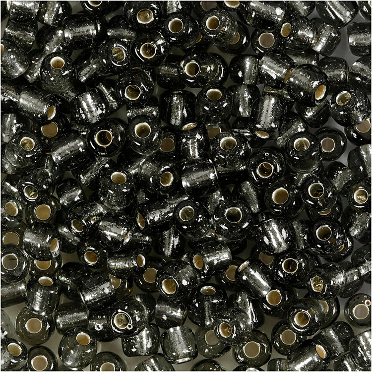 Perles de rocaille Creativ company, d 4 mm, taille 6 0, diamètre du trou 0,9-1,2 mm, gris vif, 25 gr 1 boîte