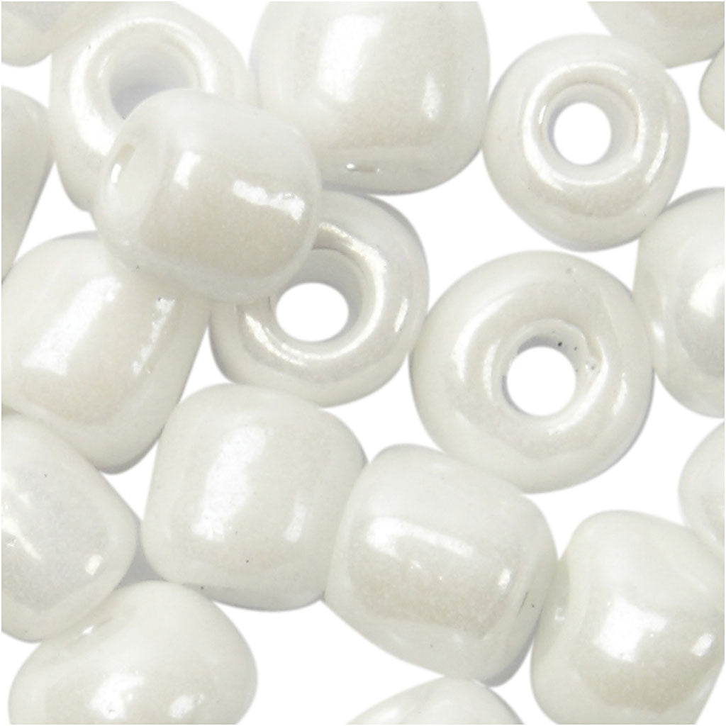 Perles de rocaille Creativ Company, d 4 mm, taille 6 0, diamètre du trou 0,9-1,2 mm, nacre, 500 g 1 boîte