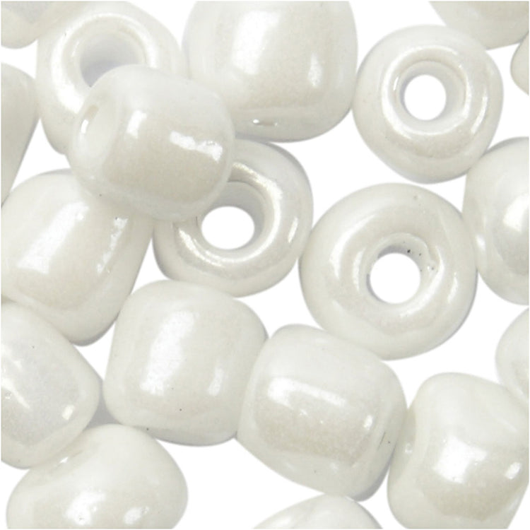 Perles de rocaille Creativ Company, d 4 mm, taille 6 0, diamètre du trou 0,9-1,2 mm, nacre, 500 g 1 boîte