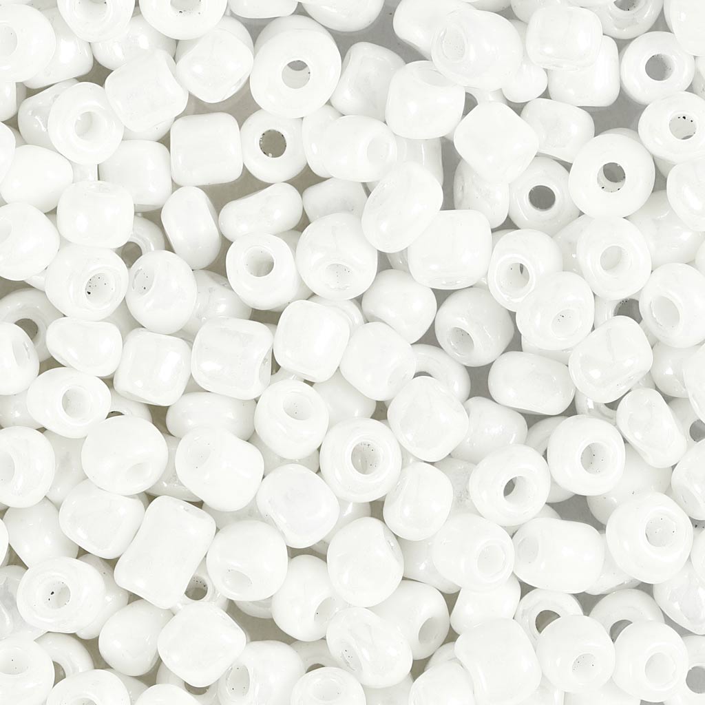 Perles de rocaille Creativ Company, d 4 mm, taille 6 0, diamètre du trou 0,9-1,2 mm, nacre, 500 g 1 boîte
