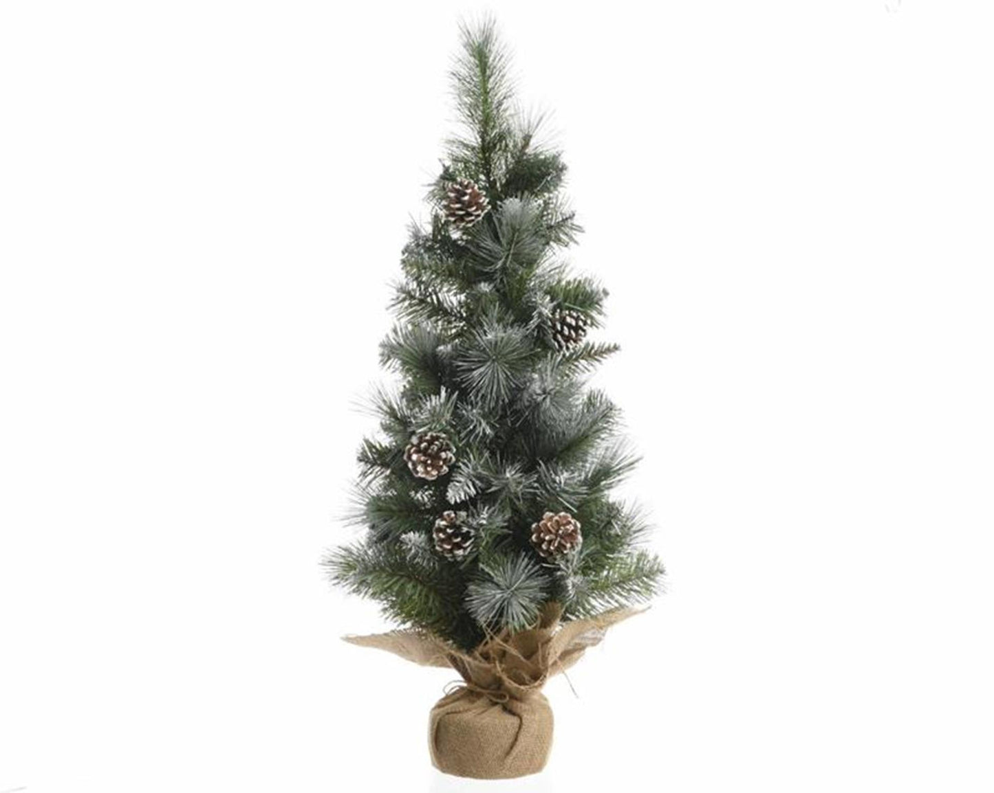 Sapin de Noël Everlands givré 75cm avec déco