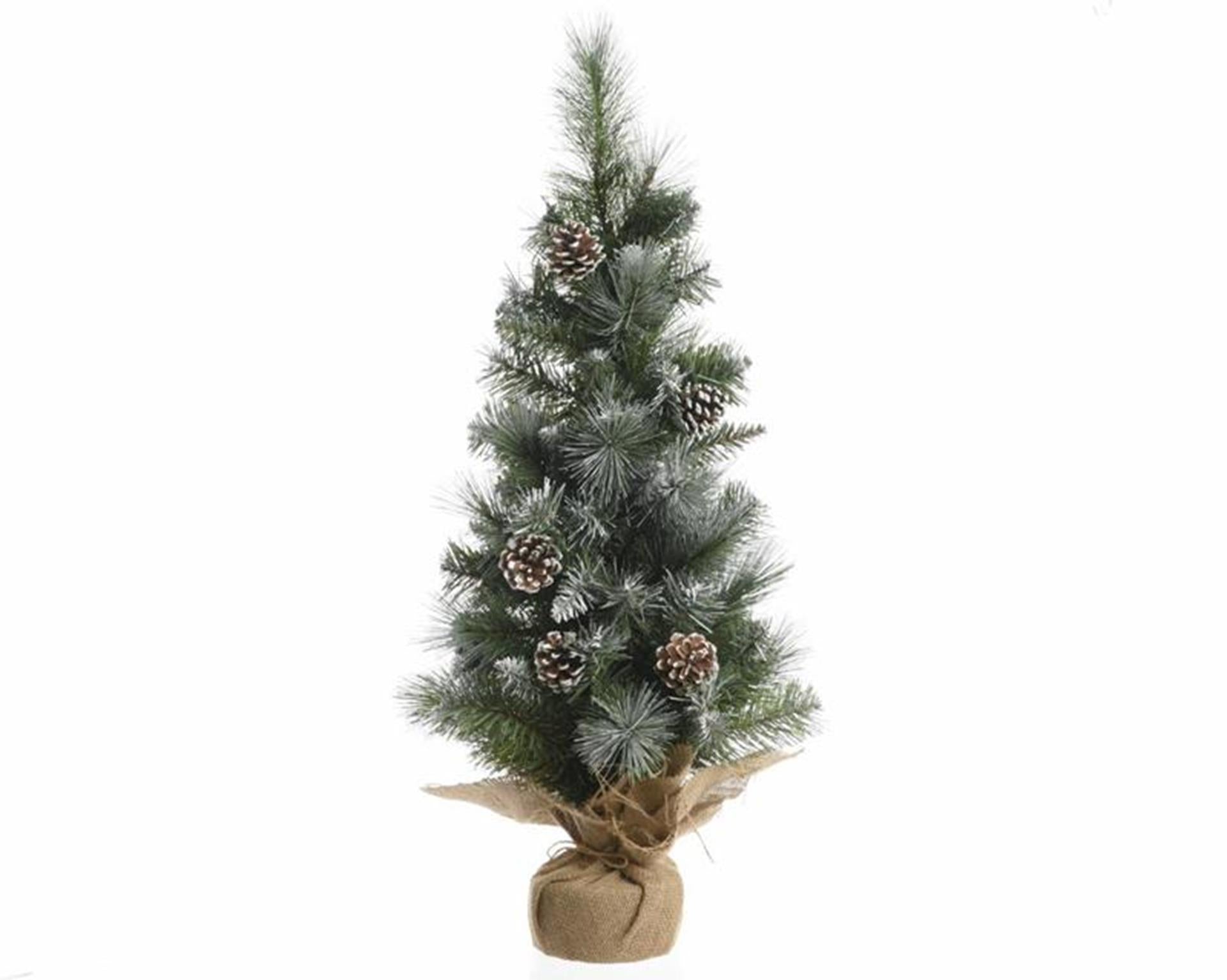 Sapin de Noël Everlands givré 75cm avec déco
