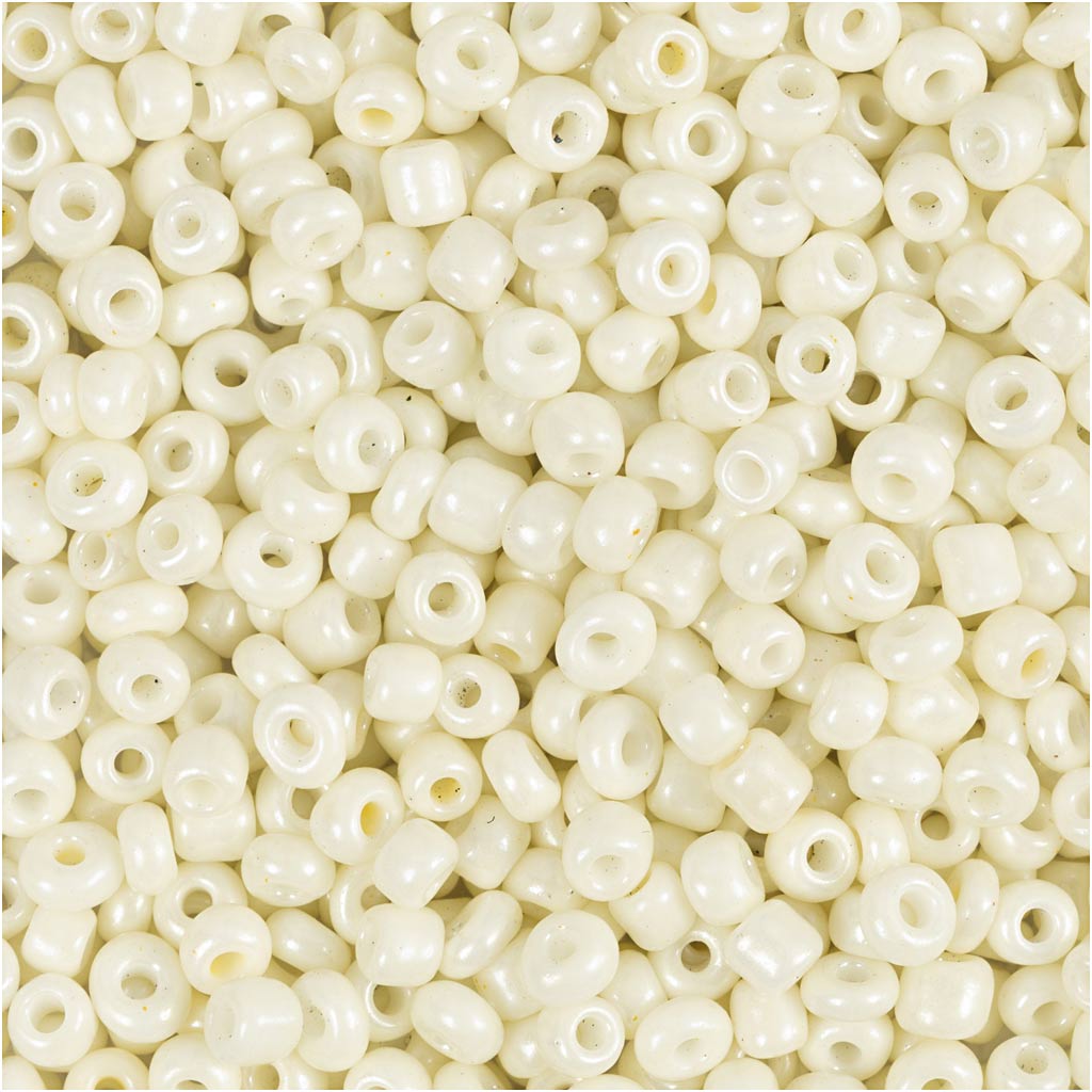 Perles de rocaille Creativ Company, d 3 mm, taille 8 0, diamètre du trou 0,6-1,0 mm, nacre, 25 g 1 boîte