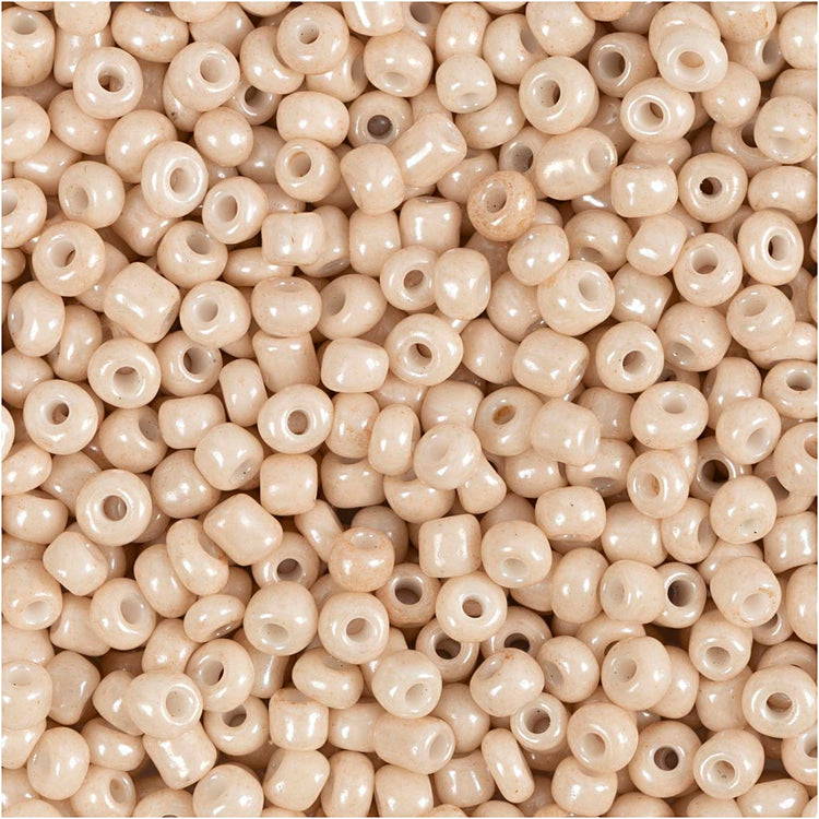 Perles de rocaille Creativ Company, d 3 mm, taille 8 0, diamètre du trou 0,6-1,0 mm, beige, 25 g 1 boîte