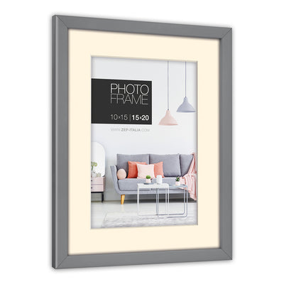 Cadre Photo Zep NP68G Edison Gris 10x15 15x20 cm