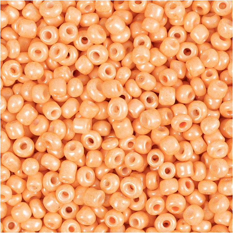 Perles de rocaille Creativ Company, d 3 mm, taille 8 0, taille du trou 0,6-1,0 mm, pêche, 25 g 1 boîte