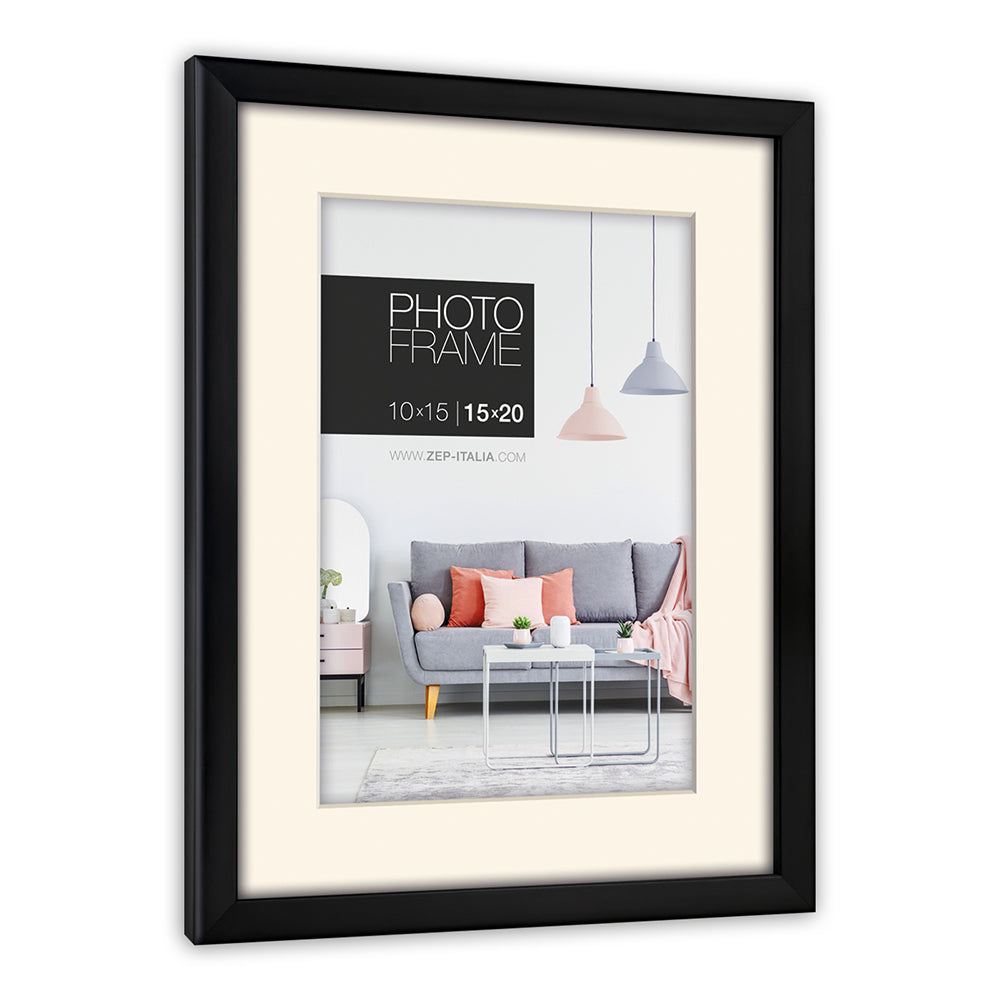 Cadre Photo Zep NP68B Edison Noir 10x15 15x20 cm