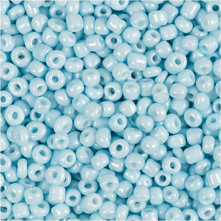 Perles de rocaille Creativ Company, d 3 mm, taille 8 0, taille du trou 0,6-1,0 mm, bleu clair, 25 g 1 boîte