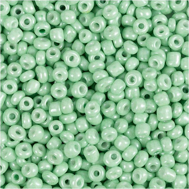 Perles de rocaille Creativ Company, d 3 mm, taille 8 0, diamètre du trou 0,6-1,0 mm, vert clair, 25 g 1 boîte