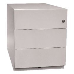 Caisson à tiroirs bisley nwa59m7sss845 3 tiroirs serrure à cylindre mobile gris clair