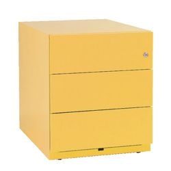 Caisson à tiroirs bisley nwa59m7sss102 3 tiroirs serrure à cylindre mobile jaune