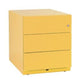 Caisson à tiroirs bisley nwa59m7sss102 3 tiroirs serrure à cylindre mobile jaune