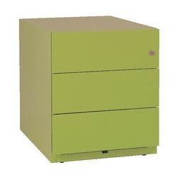 Caisson à tiroirs bisley nwa59m7sss104 3 tiroirs serrure à cylindre mobile vert