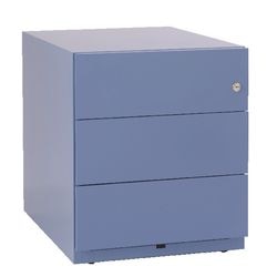 Caisson à tiroirs bisley nwa59m7sss105 3 tiroirs serrure à cylindre mobile bleu