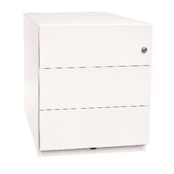 Caisson à tiroirs bisley nwa59m7sss896 3 tiroirs serrure à cylindre mobile blanc