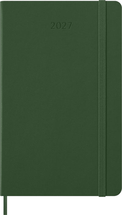 Agenda Moleskine 12 mois - 2027 - hebdomadaire - grand - couverture rigide - vert myrte