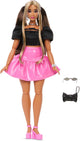 Poupée de style Barbie de luxe - avec jupe en vinyle rose - poupée de mode