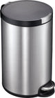 Eko - poubelle à pédale artistique 12 litres - plastique inox - acier inoxydable mat - poubelle