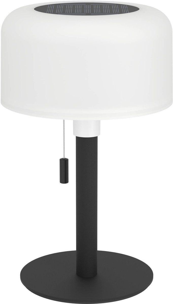 Lampe de table Eglo montapalma intérieur et extérieur - rechargeable (jusqu'à 60 heures de lumière) - solaire - 25 cm - noir et blanc - lumière blanc chaud et RGB réglable - sans fil - dimmable