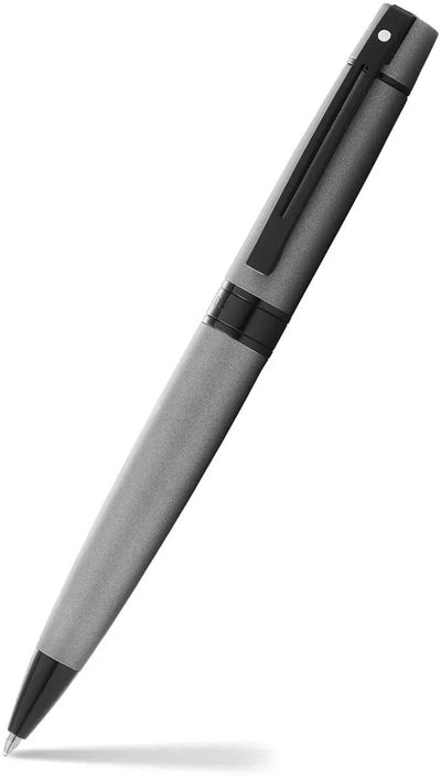 Stylo à bille Sheaffer-300-gris mat et noir-plume m-couleur d'écriture noir-sf-e2934551